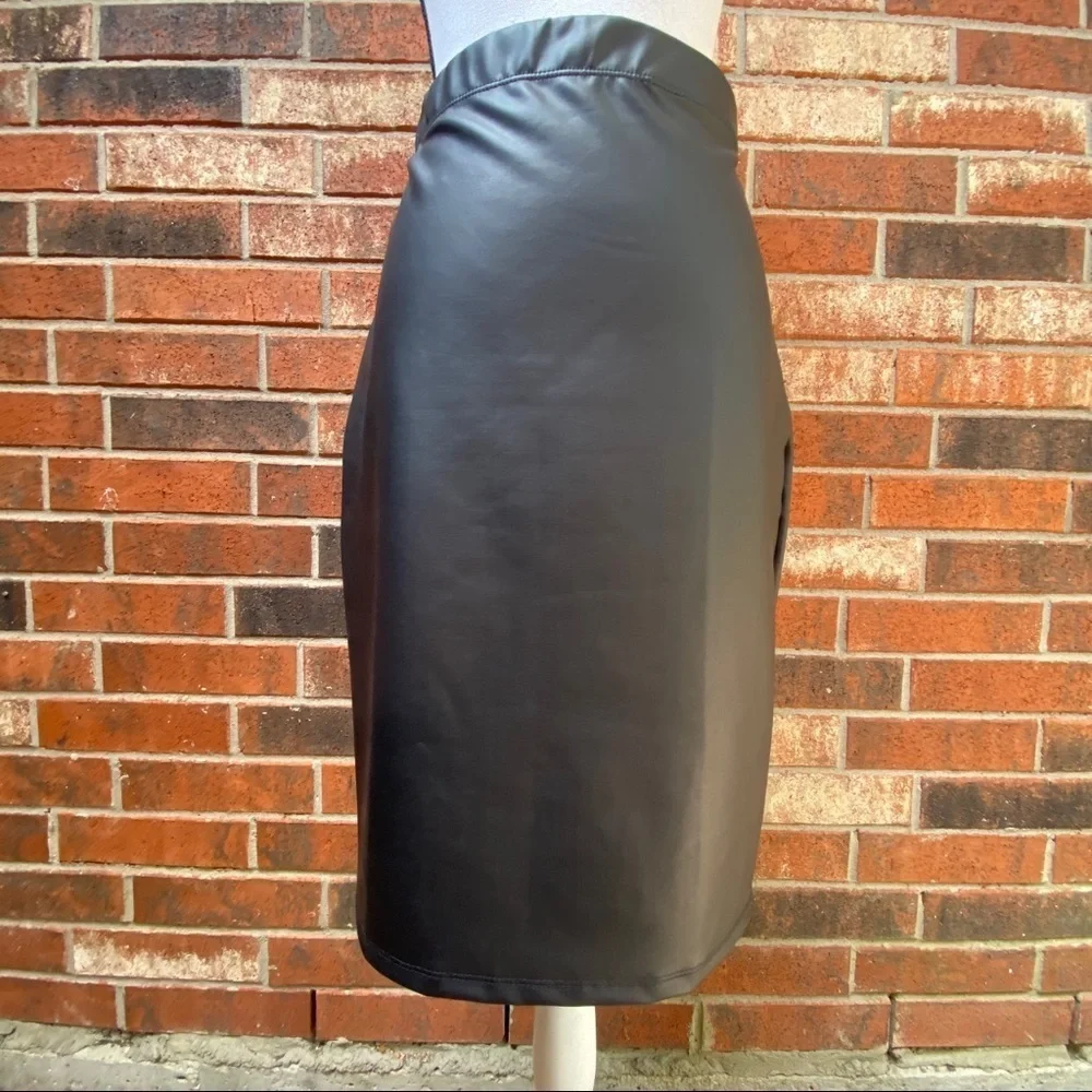 11. Honey and Lace Vegan Faux Leather Pleather Skirt